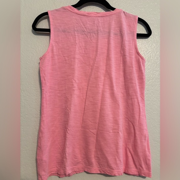 Talbots pink front eyelet ruffle top size XS - Picture 3 of 4